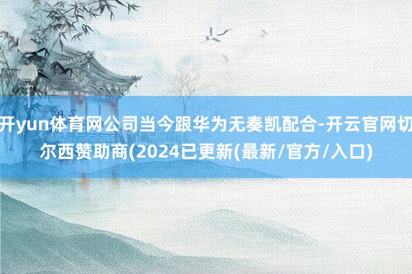 开yun体育网公司当今跟华为无奏凯配合-开云官网切尔西赞助商(2024已更新(最新/官方/入口)